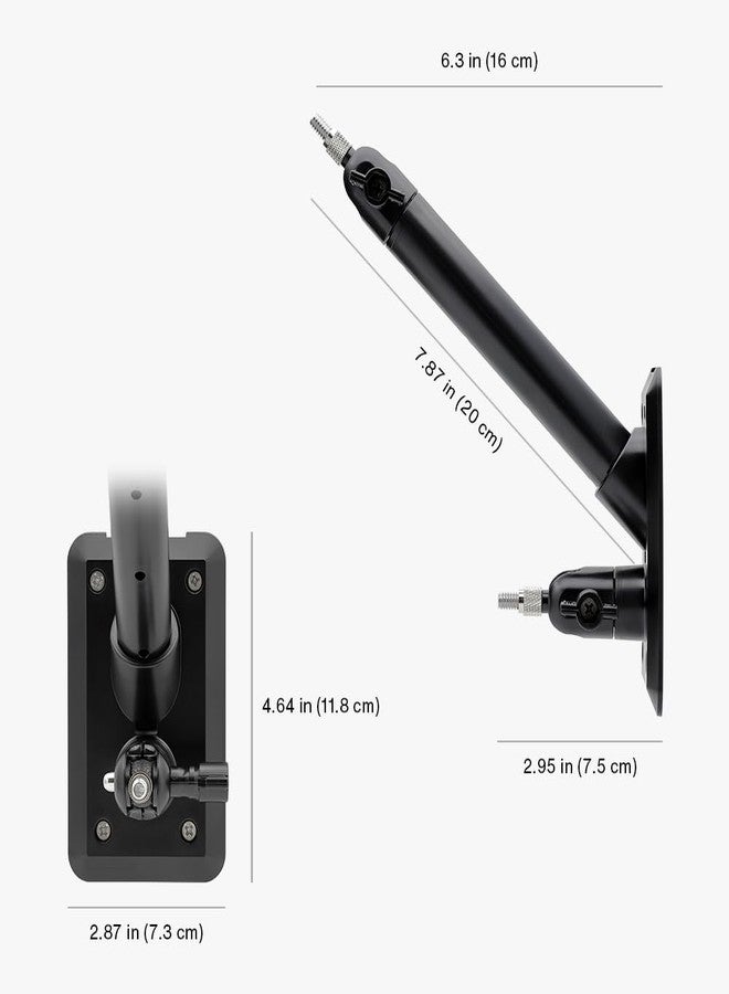 Holicfun 2-in-1 Wall Mount for Ring, Arlo, and Cameras & Solar Panels with 1/4"-20 Screw Hole - White - Image 5